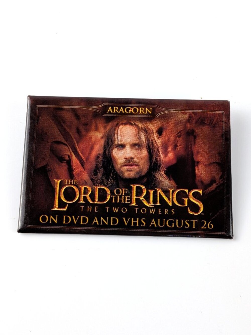 Lord of the Rings Two Towers DVD Release Aragorn Promo Pin